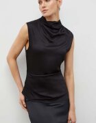 2NDDAY Блуза 2ND Portia TT - Satin Ease в черно с изчистен дизайн 2239138250