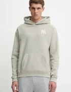 47 brand Суичър MLB New York Yankees мъжки в бежово с качулка с изчистен дизайн BB017PMGVUJ656847F5
