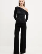 Abercrombie & Fitch Блуза в черно с изчистен дизайн KI139-5204
