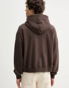 Abercrombie & Fitch Суичър мъжки в кафяво с качулка с изчистен дизайн KI122-5596-420