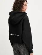 adidas by Stella McCartney Спортен суичър в черно с качулка с изчистен дизайн JD8107