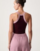 adidas къс топ дамски с памук Colorpop бордо KV6872