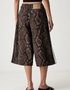 adidas Originals бермуди дамски от деним кафяви с висока талия KX1900