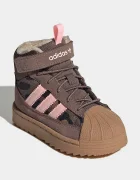 adidas Originals боти с връзки за деца SUPERSTAR WINTER TREK розови от кожа KH9795