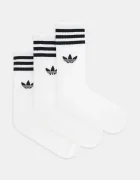 adidas Originals Чорапи 3-Stripes (3 чифта) в бяло JV7401