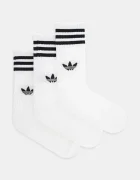 adidas Originals Чорапи 3-Stripes (3 чифта) в бяло JV7416
