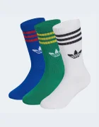 adidas Originals Детски чорапи с памук (3 чифта) в синьо KE4616