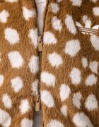 adidas Originals късо яке дамско Animal Print Firebird кафяво KT2142