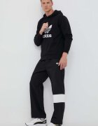 adidas Originals Памучен суичър Classics Trefoil Hoodie в черно с качулка принт IM4489