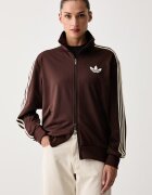 adidas Originals суичър с цип дамски Firebird кафяв LC6499