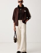 adidas Originals суичър с цип дамски Firebird кафяв LC6499