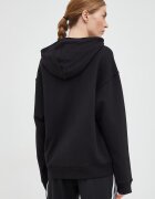 adidas Памучен суичър в черно с качулка с принт