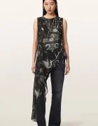 AllSaints асиметрична блуза дамска ENOLA черна W016PF