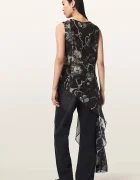 AllSaints асиметрична блуза дамска ENOLA черна W016PF