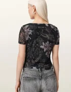 AllSaints блуза дамска GABBY черна на цветя W153JE