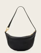 AllSaints чанта crossbody дамска от кожа черна W546XD