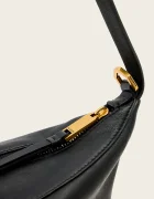 AllSaints чанта crossbody дамска от кожа черна W546XD