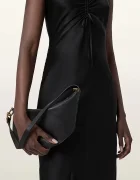 AllSaints чанта crossbody дамска от кожа черна W546XD