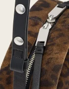 AllSaints чанта crossbody дамска от велур ROSALIE кафява W722XD