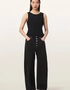 AllSaints дънки barrel дамски CARTER BUTTON JEAN кафяви W003EF