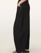 AllSaints дънки barrel дамски CARTER BUTTON JEAN кафяви W003EF