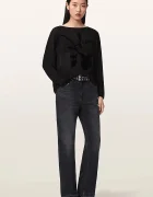 AllSaints домашна блуза дамска от модал ATHEA RITA TEE черна W051JF