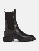 AllSaints Кожени боти челси Hallie Boot в черно с равна подметка W115FB