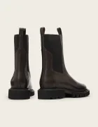 AllSaints Кожени боти челси HALLIE BOOT в кафяво с равна подметка W115FB