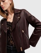 AllSaints Кожено яке DALBY BIKER в бордо преходен модел W099LB