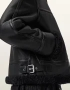 AllSaints Кожено яке LOREL в черно W069LB