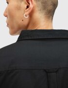 AllSaints Памучна риза HAWTHORNE LS SHIRT мъжка в черно с кройка по тялото с класическа яка M150SB