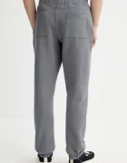 AllSaints панталони от памук мъжки в сиво с десен M035TB