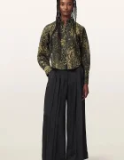 AllSaints риза дамска с лиосел CORY зелена с щампа W025PF