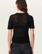 AllSaints тениска дамска от модал ATHEA SHEER TEE черна W031JF