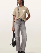 AllSaints тениска дамска от памук TRIP бежова W033JD