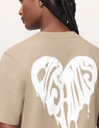 AllSaints тениска дамска от памук TRIP бежова W033JD