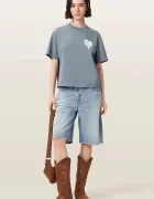 AllSaints тениска дамска от памук TRIP синя W033JD