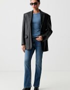AllSaints топ дамски от памук с еластан KATARINA тюркоазен W192JC