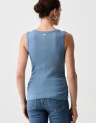 AllSaints топ дамски от памук с еластан KATARINA тюркоазен W192JC