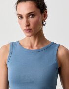 AllSaints топ дамски от памук с еластан KATARINA тюркоазен W192JC