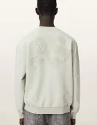 AllSaints уголемен суичър мъжки от памук INSIGNIA зелен M029NE