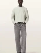 AllSaints уголемен суичър мъжки от памук INSIGNIA зелен M029NE