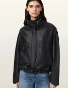 AllSaints яке бомбър дамско кожено черно W110LD