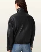 AllSaints яке бомбър дамско кожено черно W110LD