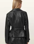 AllSaints яке дамско от кожа OKENA черно W018LF