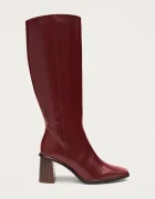 Alohas Кожени ботуши East Sleek в бордо с дебел ток S100826-01