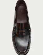 Alohas мокасини дамски от кожа Rivet кафяви S100125-03