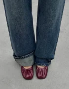 Alohas обувки с дебел ток от кожа Rhiane бордо S101442-01