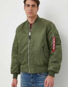 Alpha Industries Яке бомбър с две лица MA-1 в зелено с преходна изолация 100101.01