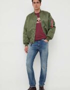 Alpha Industries Яке бомбър с две лица MA-1 в зелено с преходна изолация 100101.01